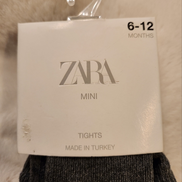 Zara Mini Tights Grey 6-12 months New With Tag - Picture 3 of 10